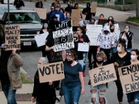 Protestors make their way down Union Street on their way to the site where Malcom Gracia was killed by police on Cedar Street in 2012.  PHOTO PETER PEREIRA