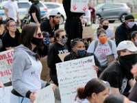 Protestors gather at the site where Malcom Gracia was killed by police on Cedar Street in 2012.  PHOTO PETER PEREIRA