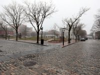 Custom House square lies empty in downtown New Bedford on a Friday morning which is usually busy with activity.  [ PETER PEREIRA/THE STANDARD-TIMES/SCMG ]