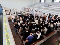 Pastor Paul Wheeler of the Trinity Lutheran Church conducts a service in celebration of the life of Mark Cormier Jr. held at the Seamen's Bethel in New Bedford.  Mark Cormier Jr., 35, along with two other fishermen were lost at sea aboard the New Bedford fishing vessel Leonardo on November 24, 2019.    PHOTO PETER PEREIRA