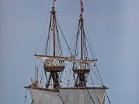 The Mayflower II performs sea trials under sail in Buzzards Bay after an unexpected stop in New Bedford harbor.  PHOTO PETER PEREIRA