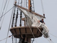 The Mayflower II performs sea trials under sail in Buzzards Bay after an unexpected stop in New Bedford harbor.  PHOTO PETER PEREIRA