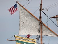 The Mayflower II performs sea trials under sail in Buzzards Bay after an unexpected stop in New Bedford harbor.  PHOTO PETER PEREIRA