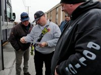 Fairhaven firefighters and Dartmouth police prepare to search for Kenneth Parks who was reported missing Wednesday afternoon in Fairhaven. Mr. Parks was found by a homeowner sitting in her car parked in her driveway on Chestnut Street.