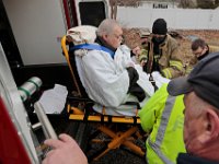 Fairhaven firefighters cart Kenneth Parks into an ambulance on March 18, 2021, after he was found sitting in a vehicle on Chestnut Street in Fairhaven, MA. Kenneth Parks, 73, who wandered away from his day group on Wednesday afternoon in Cushman Park was found safe Thursday — almost 22 hours after he was reported missing.