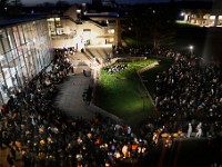 Umass Dartmouth held a candlelight vigil to honor Frankie Petillo Jr. who died after geing hit by a car, and Alexandra Landra who died unexpectedly in a separate incident.