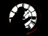 Frank Fostin, custodian of Fairhaven Town Hall, places a blue light which will shine through the iconic translucent clock tower at night, in remembrance of April being National Autism Awareness month.  PETER PEREIRA/THE STANDARD-TIMES/SCMG