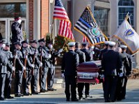 Pallbearers carry the casket of Somerset Fire Chief Scott Jepson for the funeral mass held at Saint Thomas More Church in Somerset.  Chief Jepson was then buried at the Nathan Slade Cemetery in Somerset.  [ PETER PEREIRA/THE STANDARD-TIMES/SCMG ]