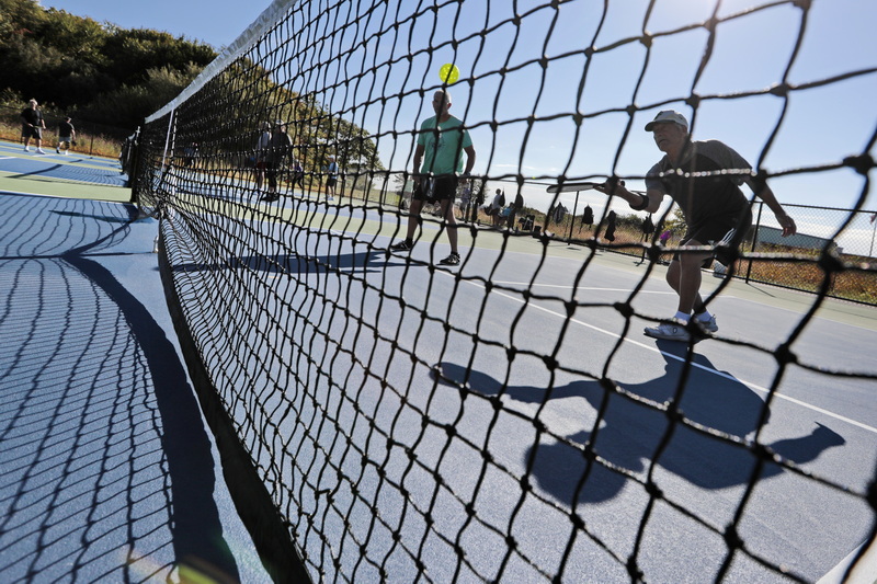 Fairhaven Pickleball Association players flock daily to Fort Phoenix in Fairhaven to play in what many consider to be the fastest growing sport in the country.  PHOTO PETER PEREIRA