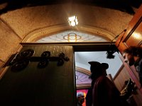 A couple dressed in attire appropriate for the occasion file into the second Annual Whaling City Witches' Ball held at the Tryworks Auditorium of the First Unitarian Church building in downtown New Bedford.    PHOTO PETER PEREIRA