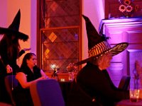 Fortune tellers are found inside one of the halls, reading attendees future, at the second Annual Whaling City Witches' Ball held at the Tryworks Auditorium of the First Unitarian Church building in downtown New Bedford.  PHOTO PETER PEREIRA