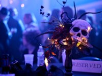 The table settings set the tone at the second Annual Whaling City Witches'' Ball held at the Tryworks Auditorium of the First Unitarian Church building in downtown New Bedford.         PHOTO PETER PEREIRA