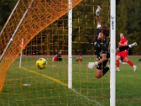 Voc-Tech goalie Christian Alturas can do nothing but look at the ball go into the back of the neck after a fantastic floating ball shot by ORR's Colin Mello (seen in background) during the Old Rochester Regional versus Voc-Tech boys soccer game.