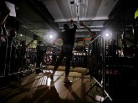 Ted Bolduc, 'Teddy Goodz' storms into the filled gymnasium, while high-fiving kids waiting to see his final wrestling match held in the Voc-Tech gymnasium in New Bedford.